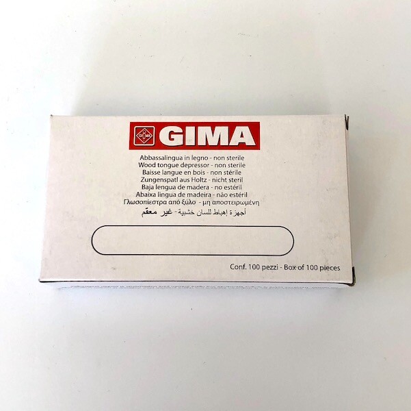 Abbassalingua legno non sterile scatola 100 pz. GIMA - Medic's Point